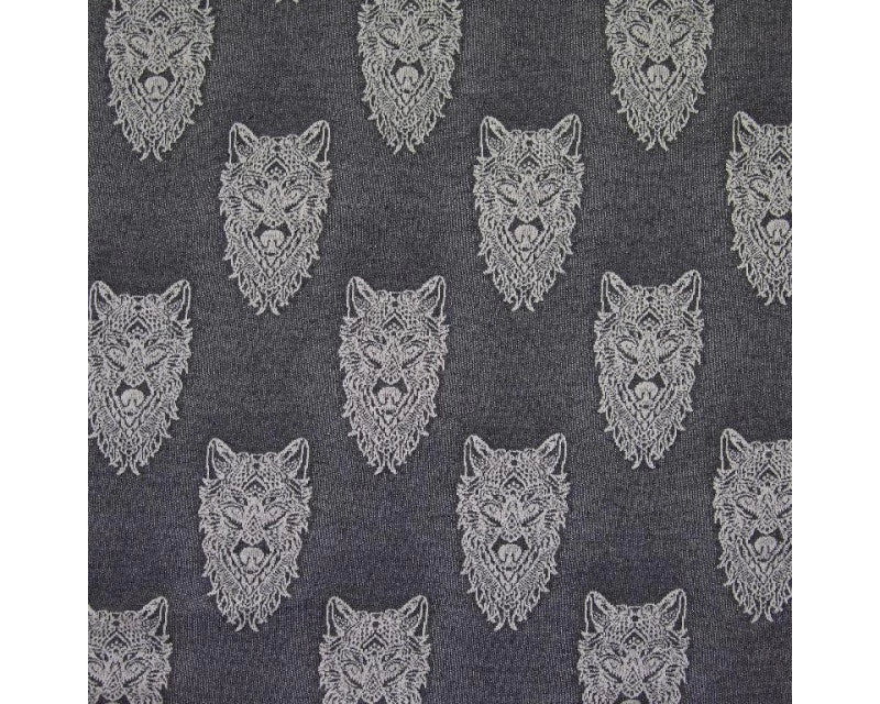 Wolf Knit Jersey/french terry - grey