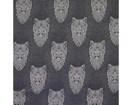 Wolf Knit Jersey/french terry - grey