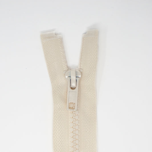 Cream - 60cm / 24″ open end chunky nylon zips