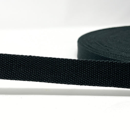 Trim: Webbing: Cotton mix: 25mm: black