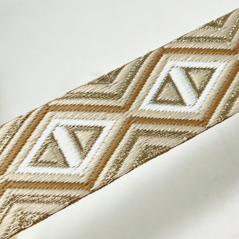 geometric webbing, gold, 38mm