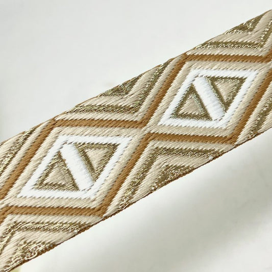 geometric webbing, gold, 38mm
