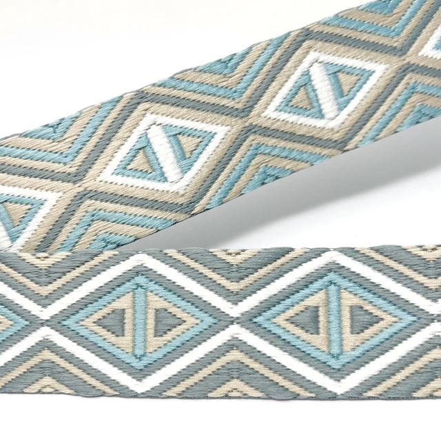 geometric webbing, teal, 38mm