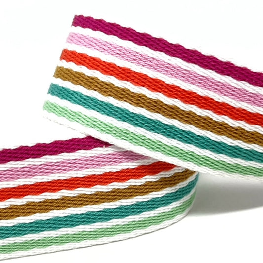 Rainbow webbing bright 38mm