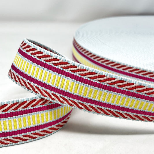 geometric webbing, bright multi, 38mm