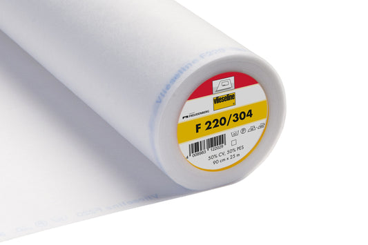 Vlieseline F220 / 304 - Standard Medium iron on White
