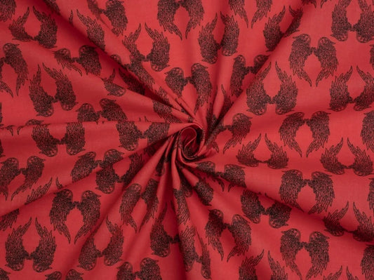 Printed Polycotton Fabric - angel wings