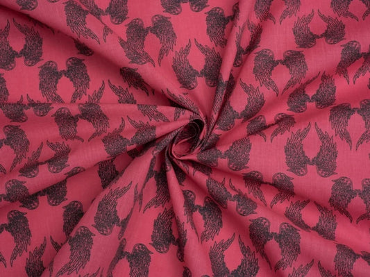 Printed Polycotton Fabric - angel wings