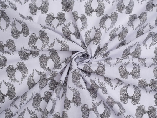 Printed Polycotton Fabric - angel wings