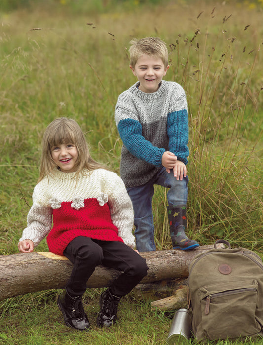 JB778 kids Knitting Jumper Pattern - James C Brett