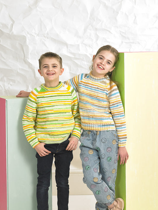 JB825 kids Knitting jumper Pattern - James C Brett