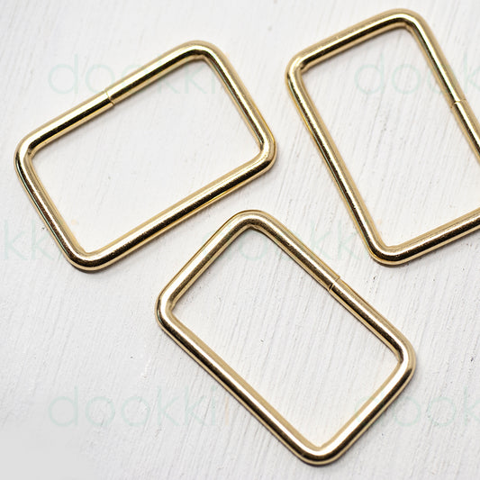 32mm metal strap connector bright brass