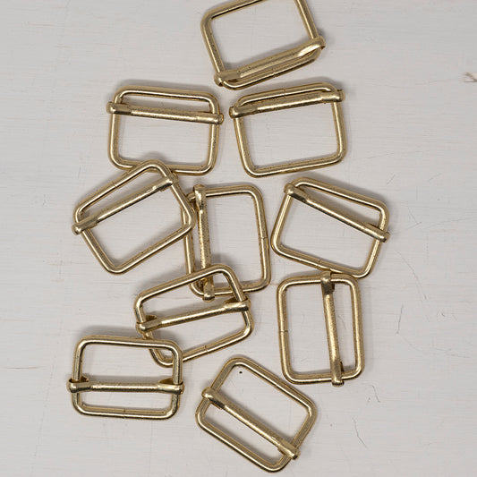 25mm bright brass rectangle slider