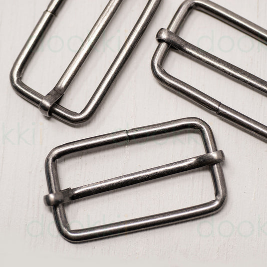 38mm Rectangle Slider - Antique Silver