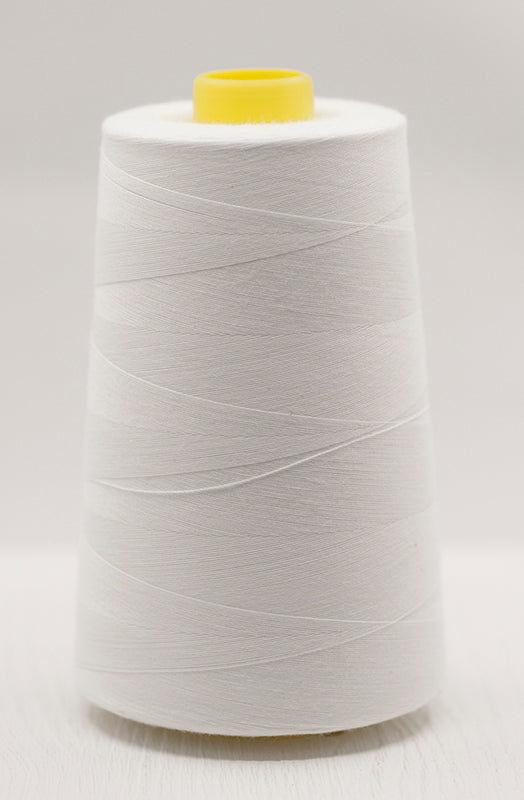 White - 5000m cones, polyester thread