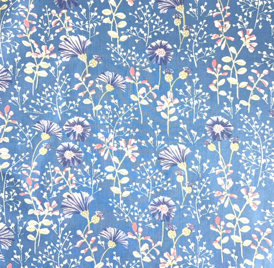 Prima Cotton Lawn Blue Floral