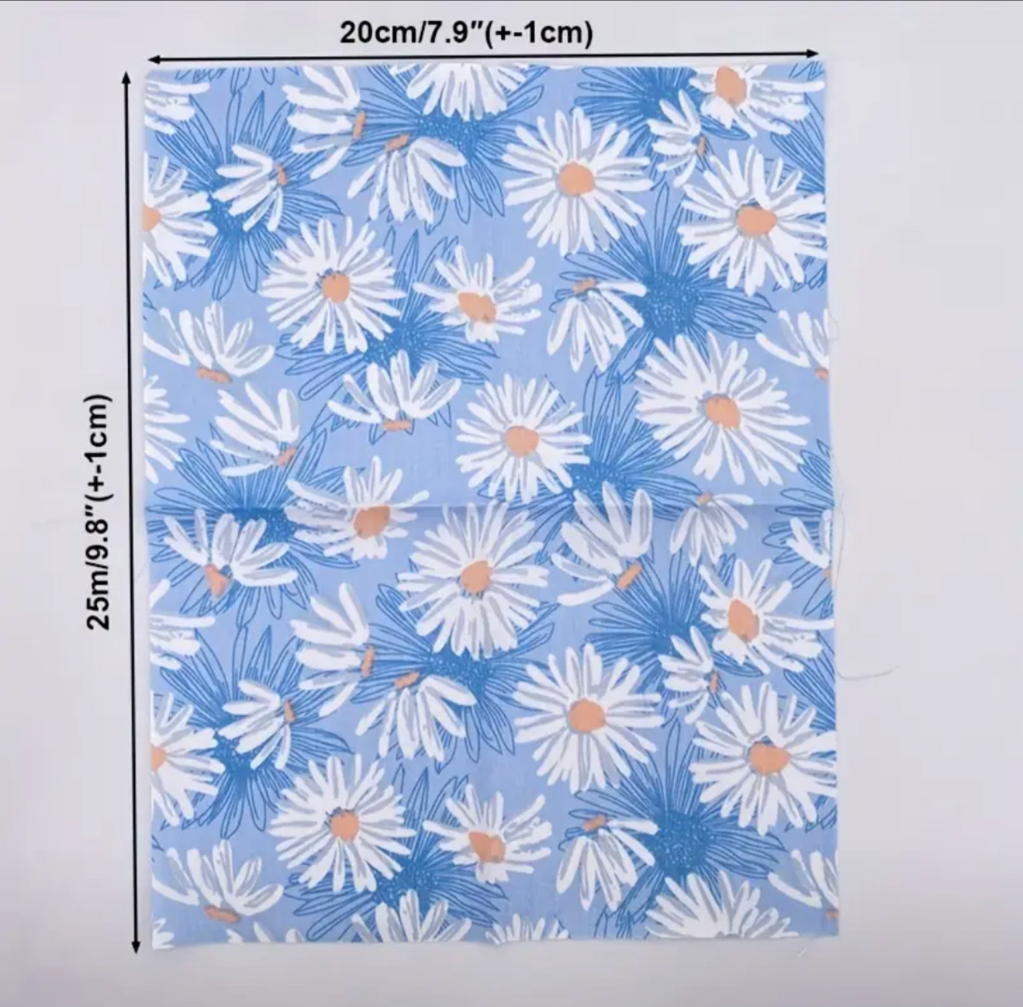 8pcs/set Printed Floral Fabric, Sewing Quilting Material