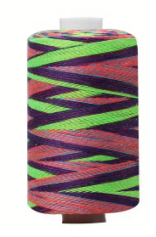 Rainbow thread purple/green