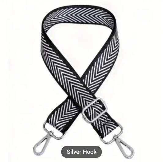 Chevron & Silver Bag Strap