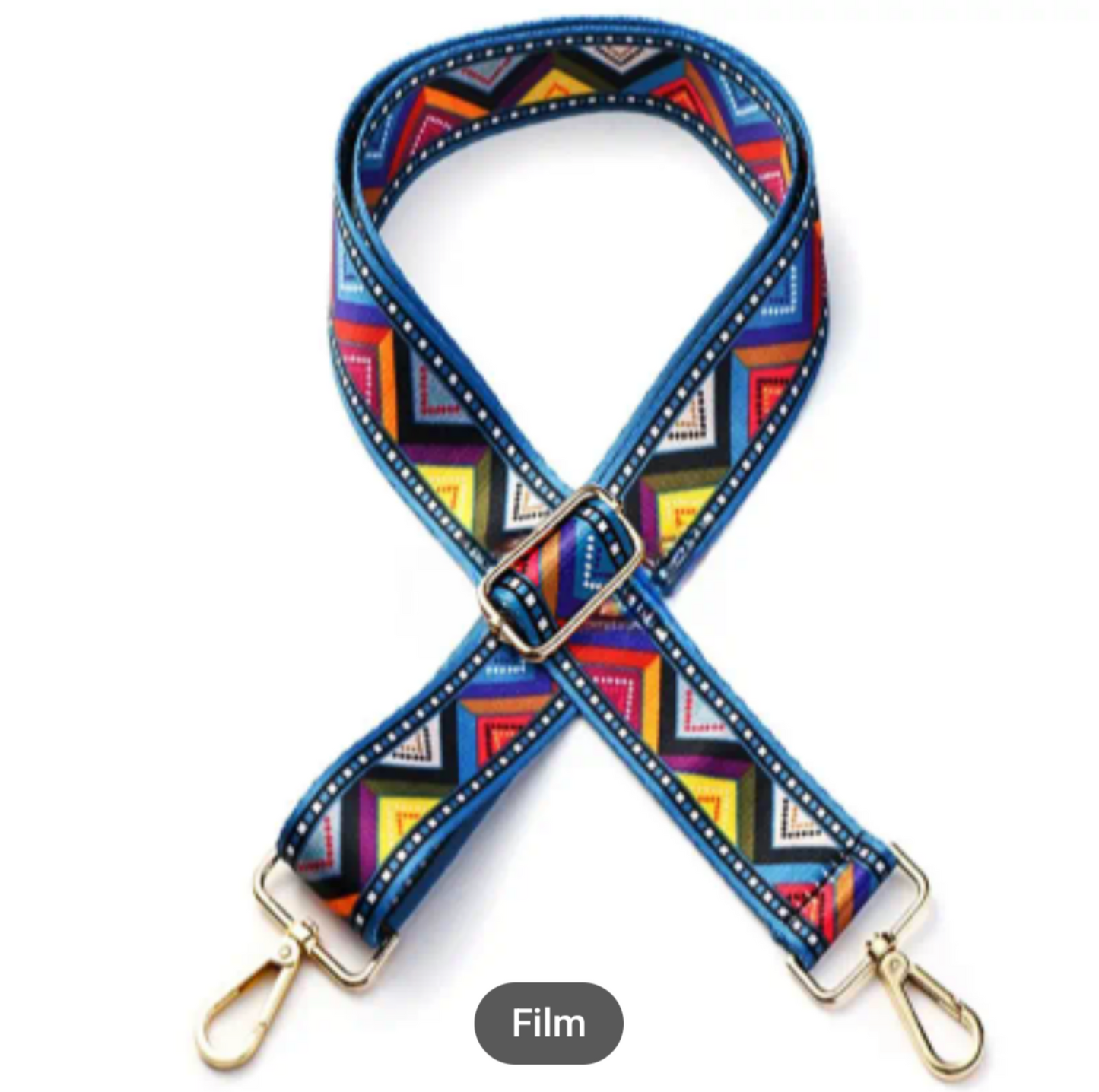 Colourful triangles bag strap