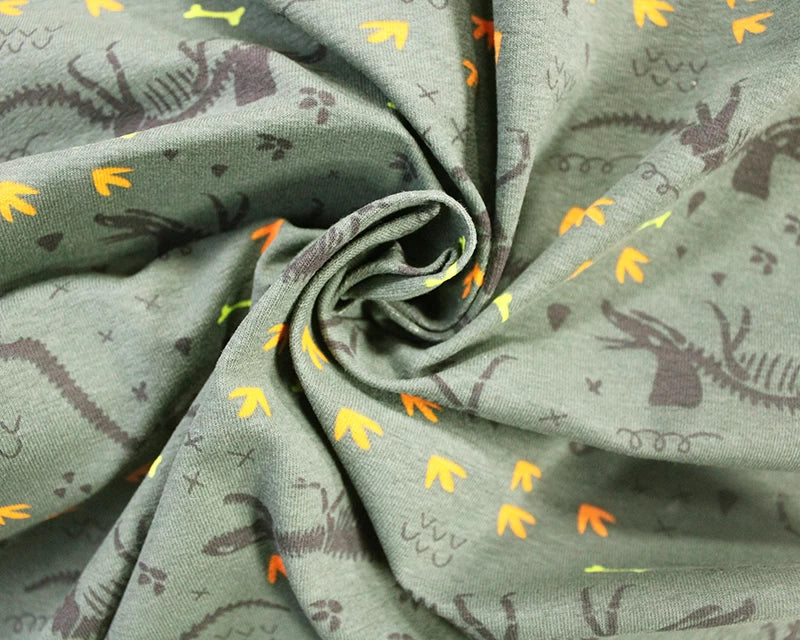 Dinosaur skeleton Cotton Jersey
