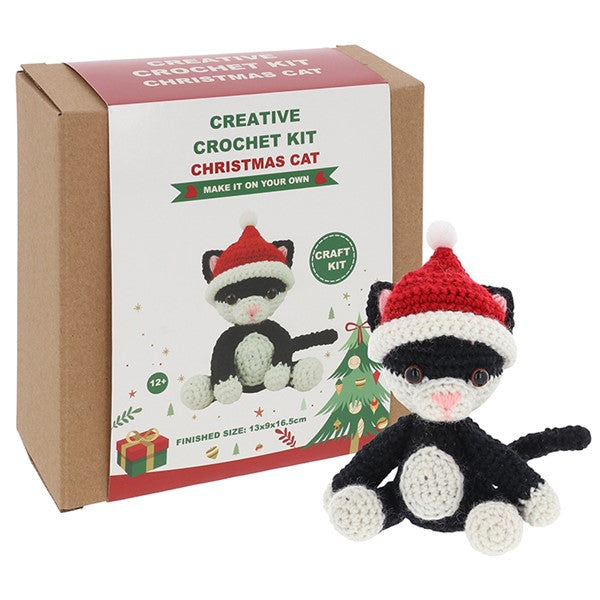 Christmas cat crochet kit