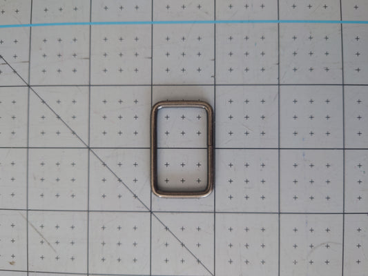 38mm strap connector - rectangle - gunmetal