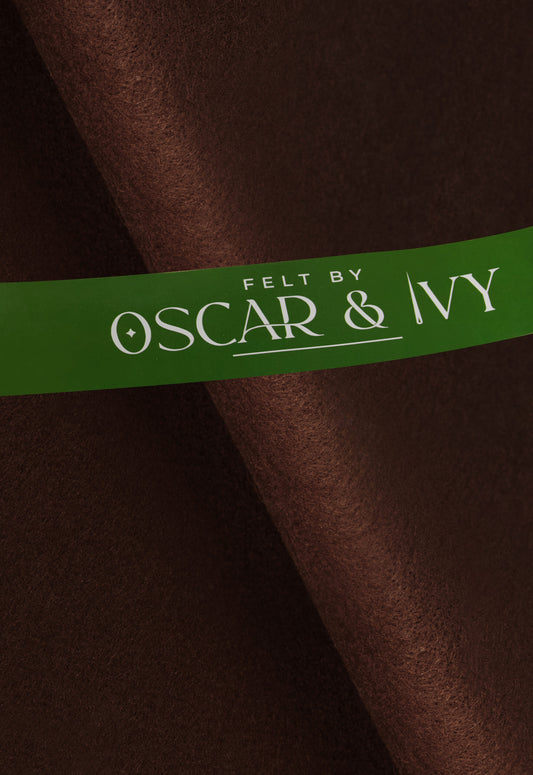 Felt - 36″/ 90cm wide, 30% wool, 70% viscose – colour 12 Brown