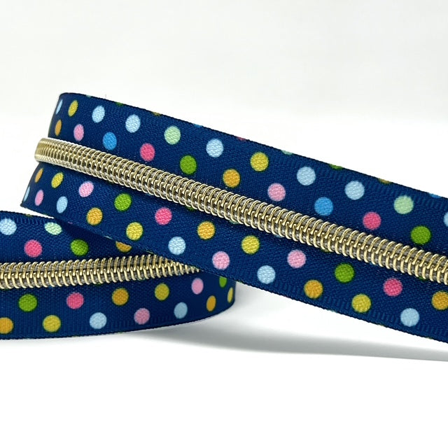 Polkadot #5 zip tape