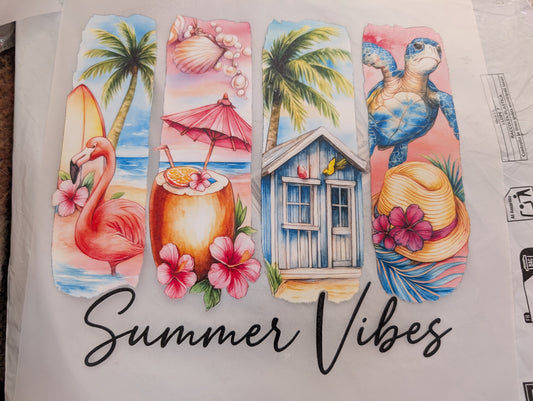 Iron on transfer - beach, summer vibes