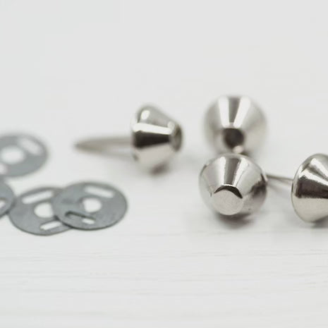 2x 12mm silver metal bag feet