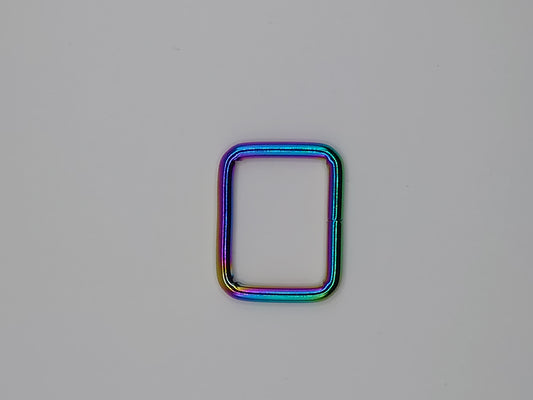 25mm rectangle connector - rainbow