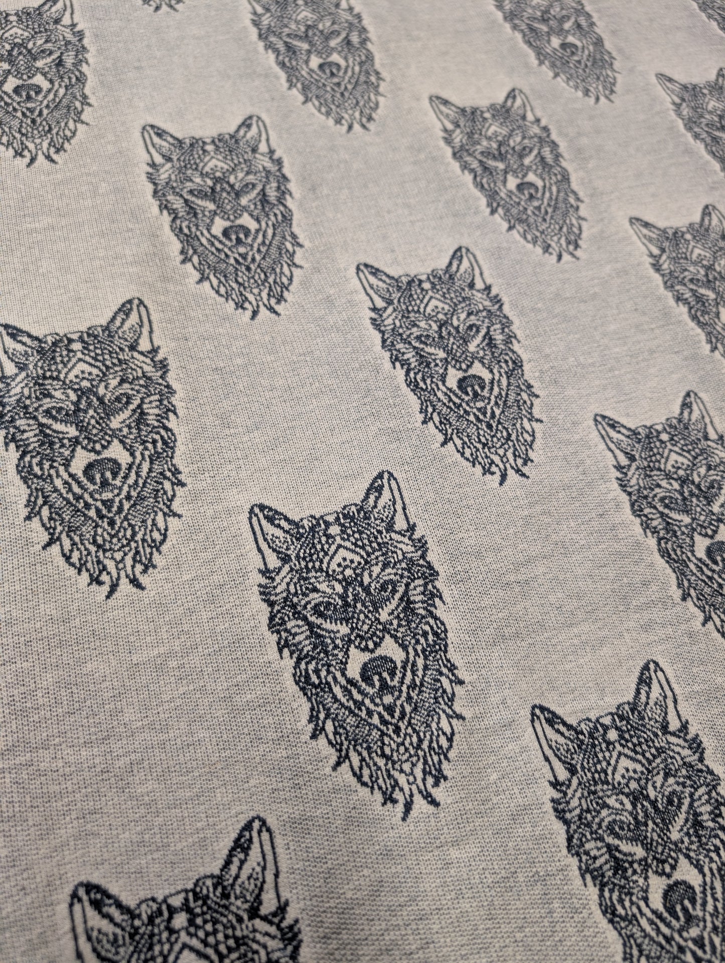 Wolf Knit Jersey/french Terry - Marl Blue