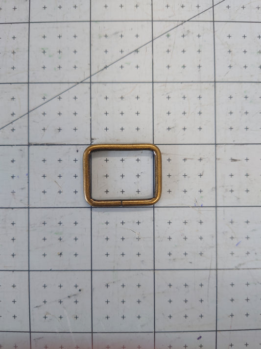 25mm antique brass rectangle connector