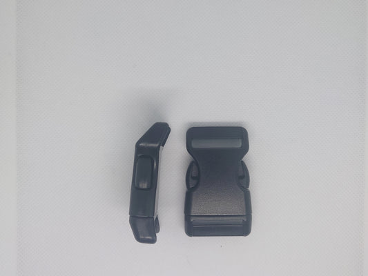 2 x 25mm plastic curved buckle- slide release - black