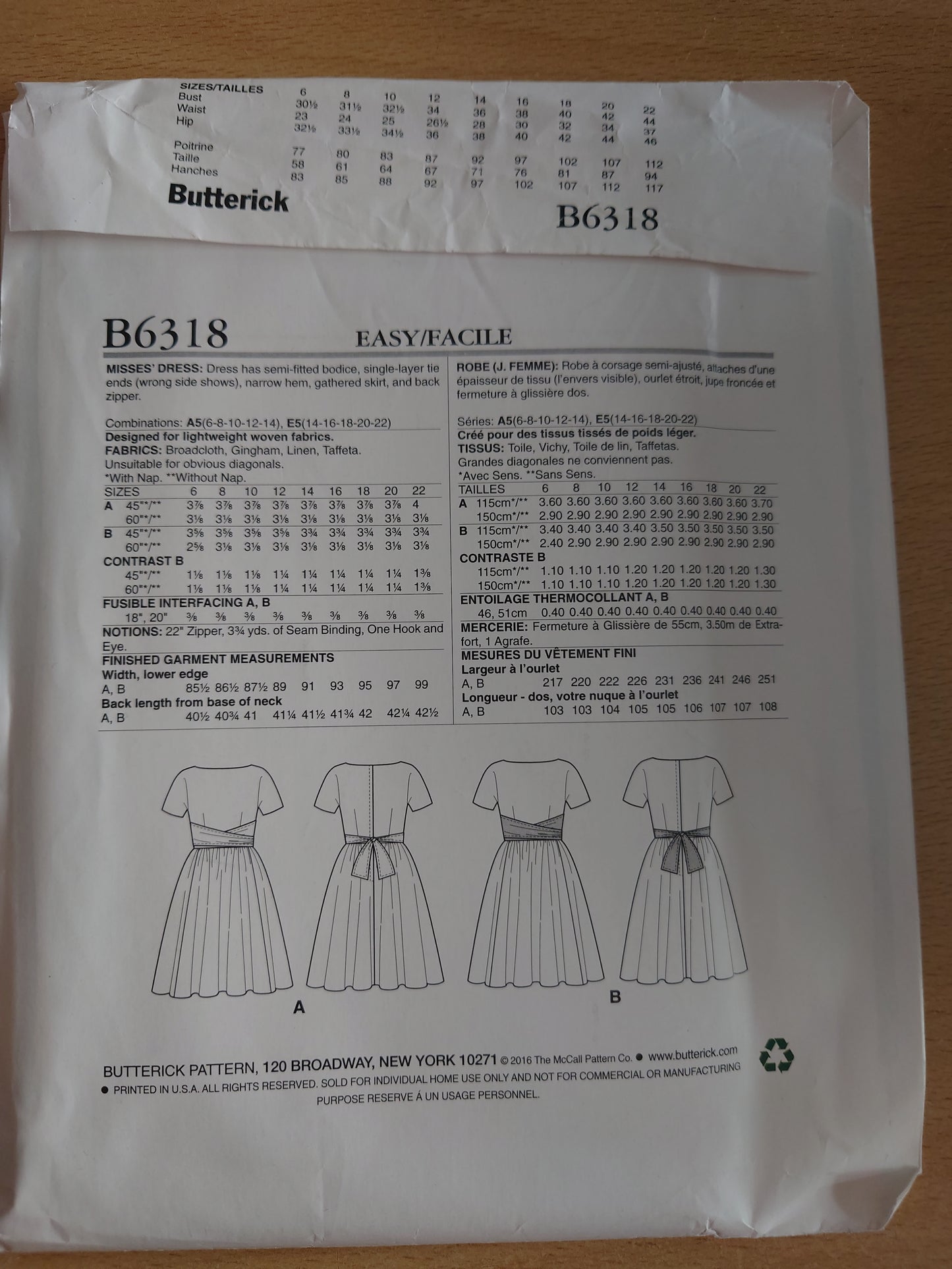 Butterick B6318