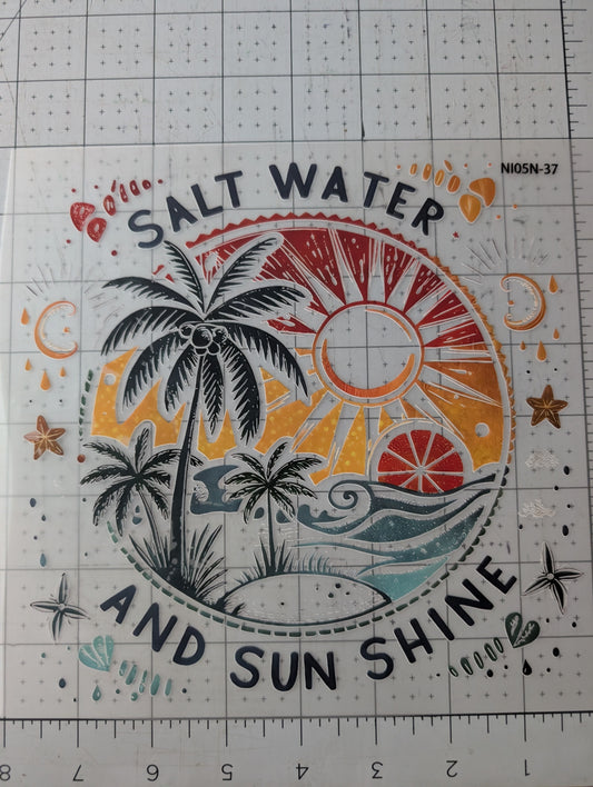 Iron on transfer - Salt Water sunshine 8" x 8"