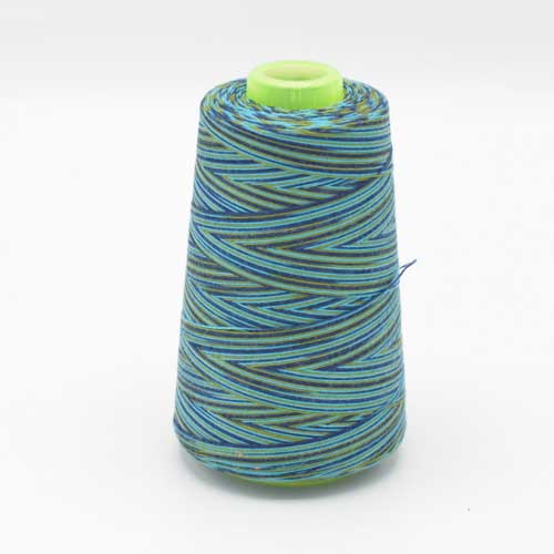 Turquoise/blue variegated overlocker cones - 102