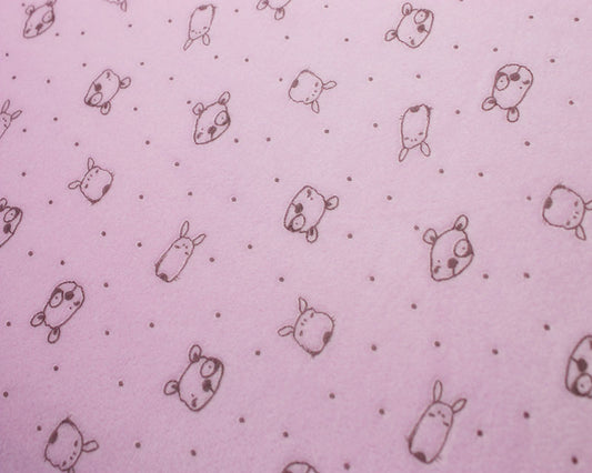 Embossed Bear Squish pink