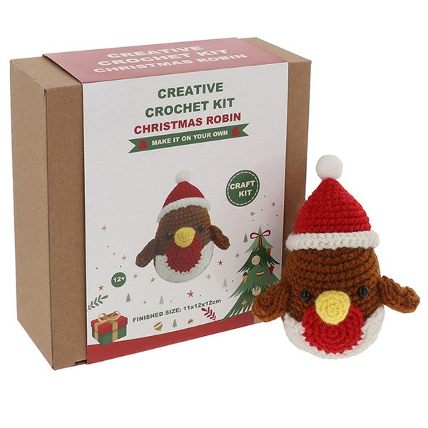 Christmas robbin crochet kit