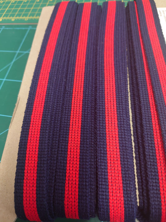 Navy/Red webbing 25mm wide