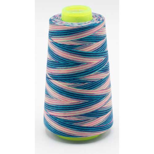 Pink/blue/green variegated overlocker cones - 115