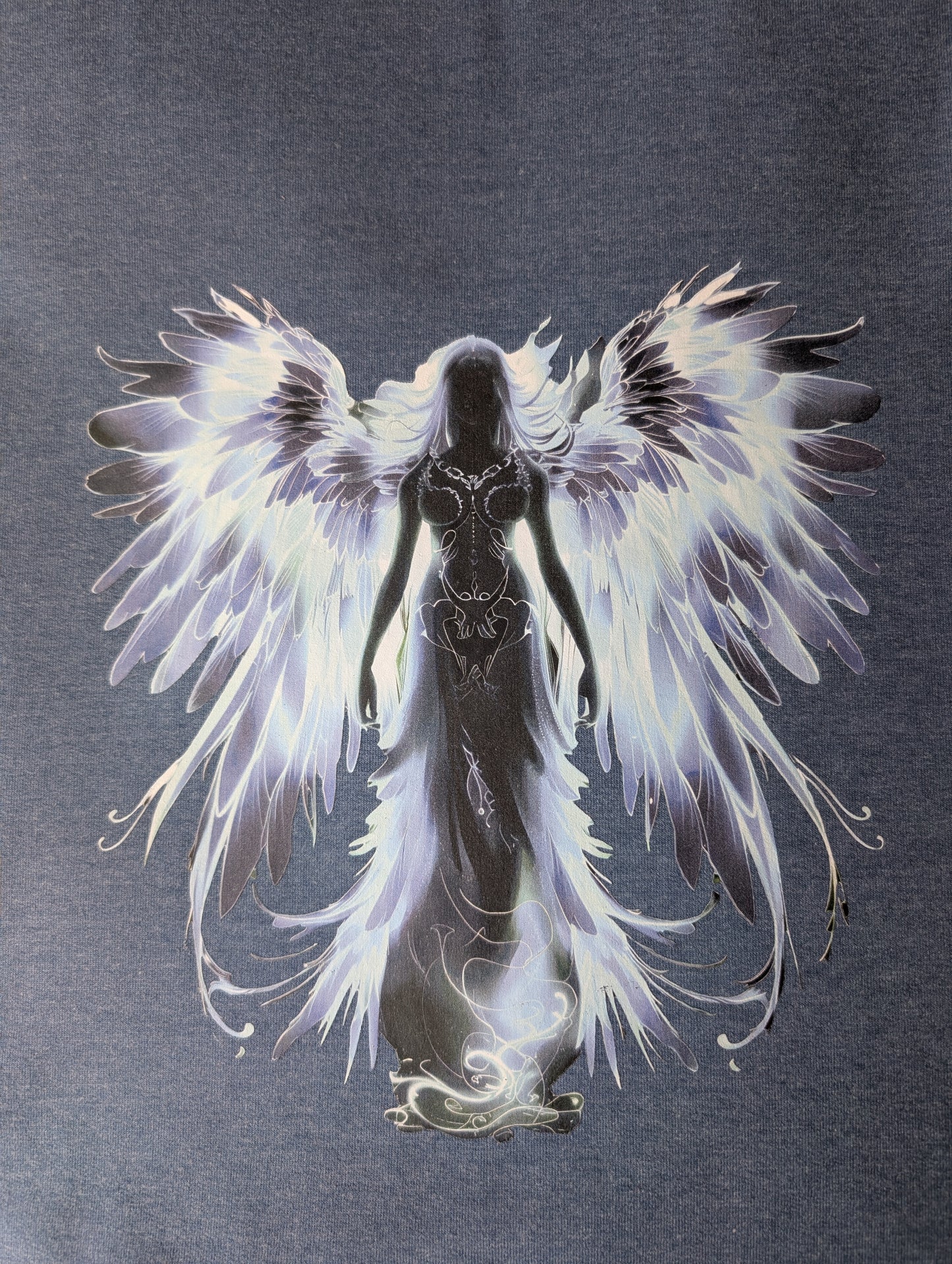 Iron on transfer - blue angel 8" x 9"