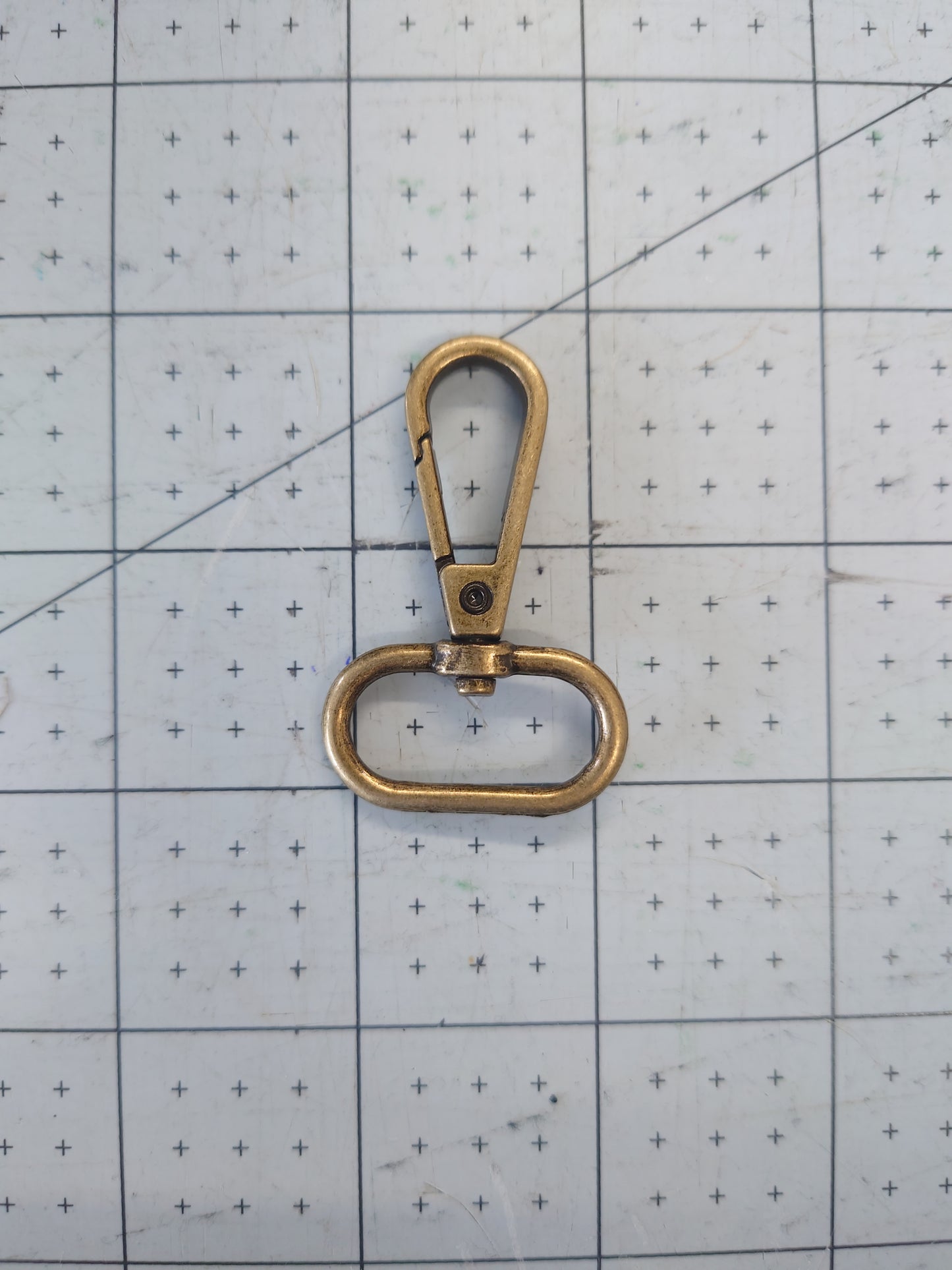 25mm antique brass snap hook