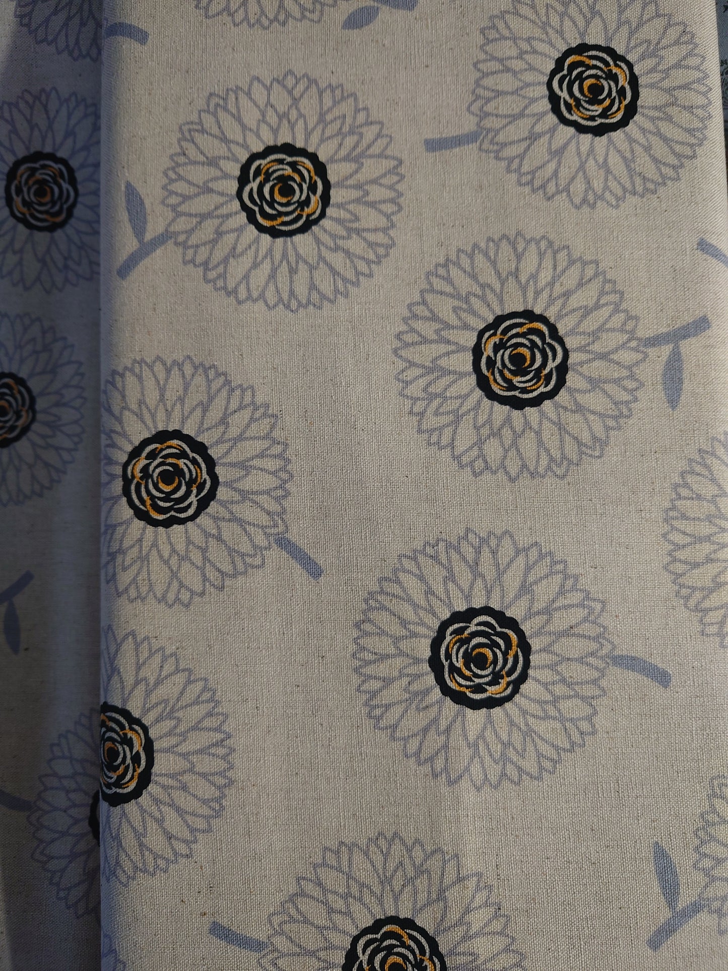 Japanese NUTEX Floral 75% Cotton, 25% linen