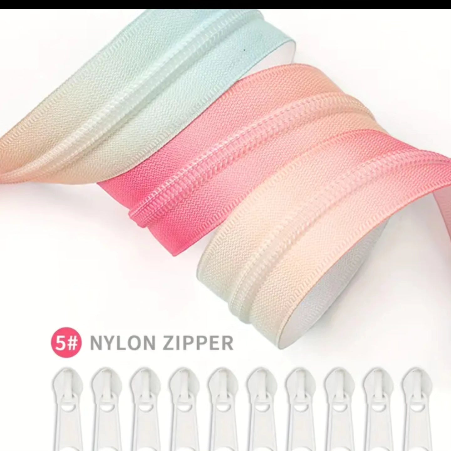 Pink/green gradient Zipper Tape kit