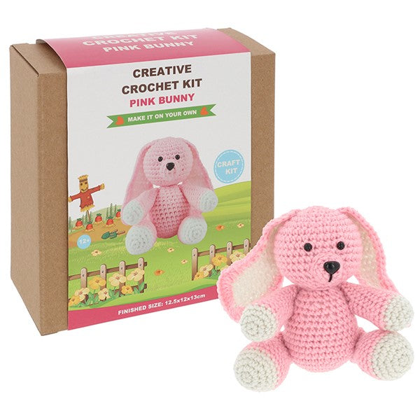 Pink bunny crochet kit