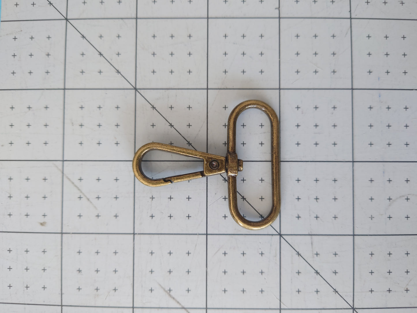 38mm snap hook - antique brass