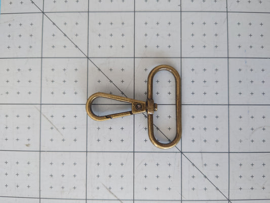38mm snap hook - antique brass