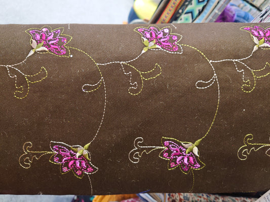 Chocolate Brown Needle Cord